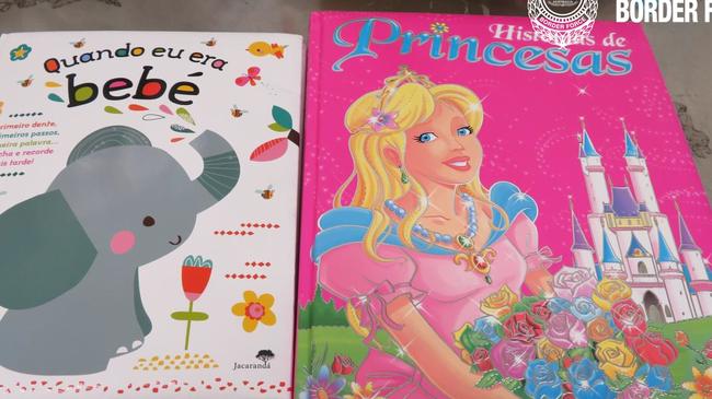 Two separate consignments containing children’s books arrived into Sydney from Portugal. Picture: ABF