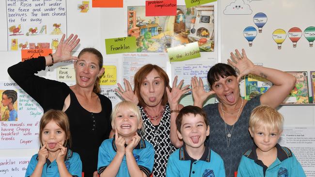 MY FIRST YEAR: Funny faces. Conondale State School Preps. Picture: Patrick Woods.