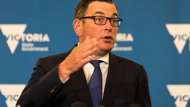 Premier Daniel Andrews said he won't be "intimated into cowering away from our duty" by protesters and ministers. Picture: Asanka Ratnayake/Getty Images
