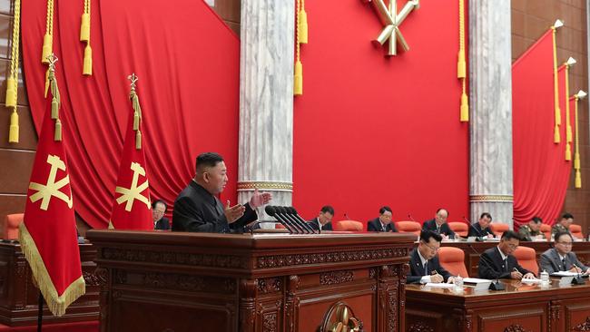 Last week Kim broke his silence about Covid-19 and said there had been an unspecified ‘grave incident’ related to the illness. Picture AFP.