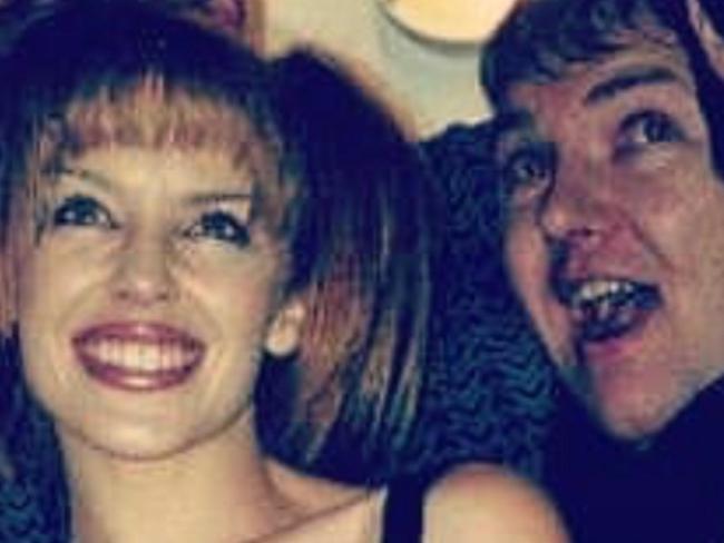 McMahons club DJ Steve "Hoops" Hooper with guest celebrity Kylie Minogue. Picture: Supplied by Steve Hooper