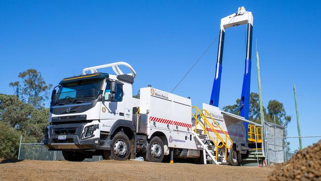 The Queensland Mines Rescue Service Shaft Rescue System.