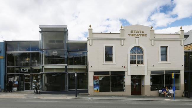 The facade of the new glass tower of The State Cinema in Elizabeth Street, North Hobart, last year. Picture: MATT THOMPSON