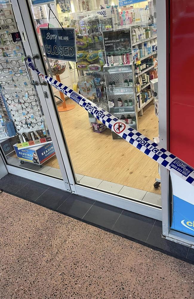 Gold Coast police called to Chempro Chemist in Paradise Point after alleged break and enter. Photo: Leon Dyson/Facebook