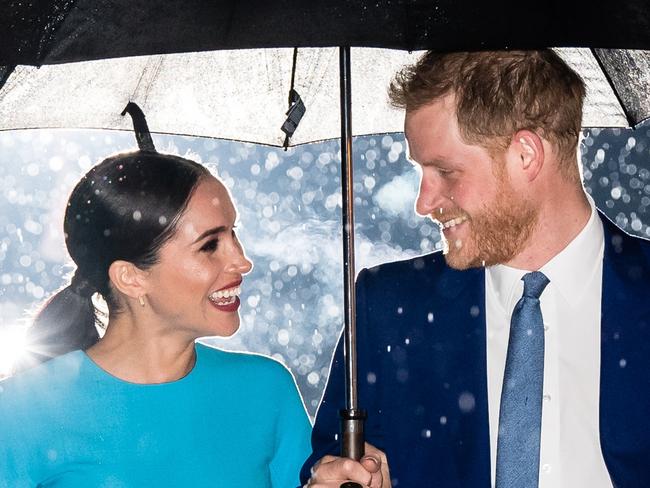 LONDON, ENGLAND - MARCH 05: Prince Harry, Duke of Sussex and Meghan, Duchess of Sussex attend The Endeavour Fund Awards at Mansion House on March 05, 2020 in London, England. (Photo by Samir Hussein/WireImage)