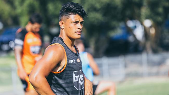 Tigers young gun Tommy Talau has a bright future. Picture: Wests Tigers