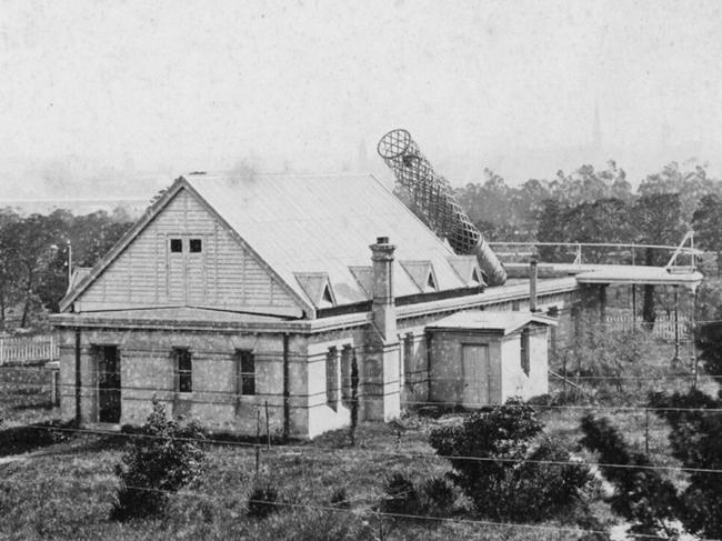 The telescope at the Melbourne Observatory in South Yarra. It was later moved to Canberra. Picture: Trove