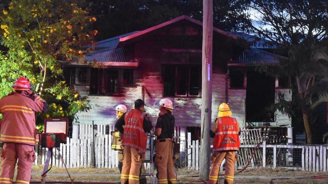 Multiple emergency crews were called to a home on Alma St in the Rockhampton CBD on Friday night (March 8) after a house went up in flames.