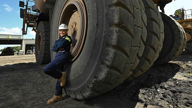 New Acland Coal heavy machinery operator Jodi Keane Venz. Picture: Lyndon Mechielsen