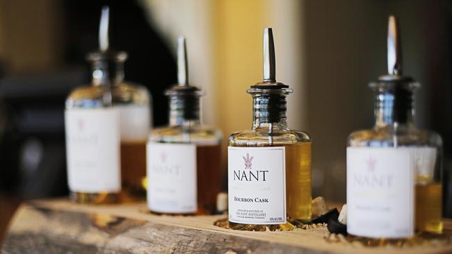 Selection of whiskys from the Nant Distillery.  Picture: MATHEW FARRELL