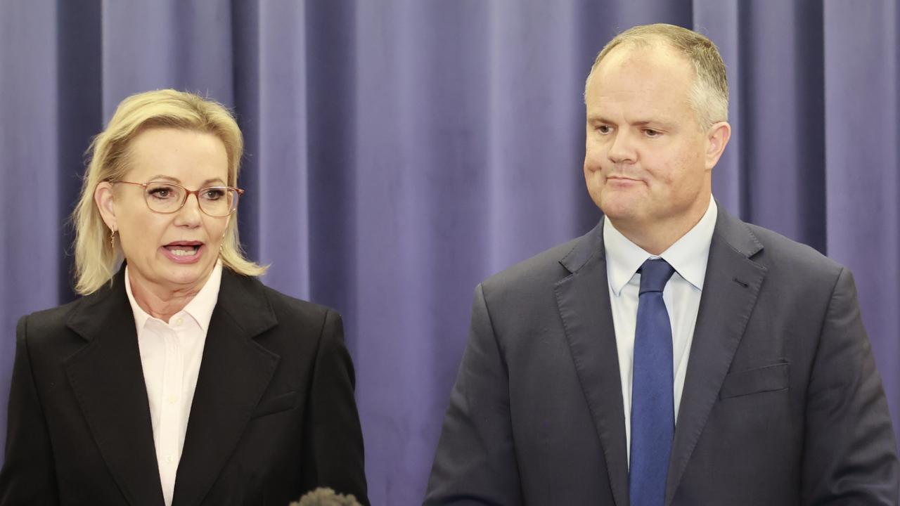 Liberal leader Sussan Ley and deputy Ted O’Brien were elected on Tuesday. Picture: Hilary Wardhaugh/Getty Images