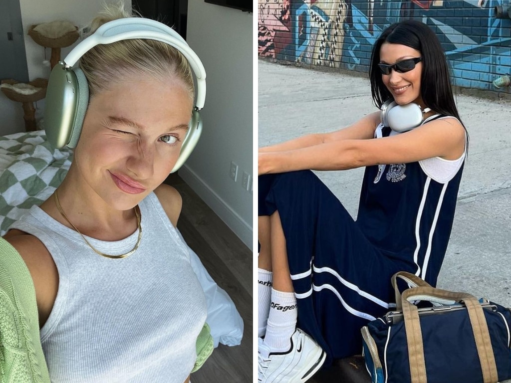 Save on the Apple Airpods Max loved by celebs. Picture: Instagram/ @keneurichh,, @bellahadid.