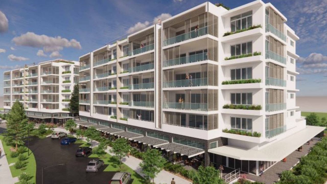 Render of the proposed luxury Marina Village, Pelican Waters.