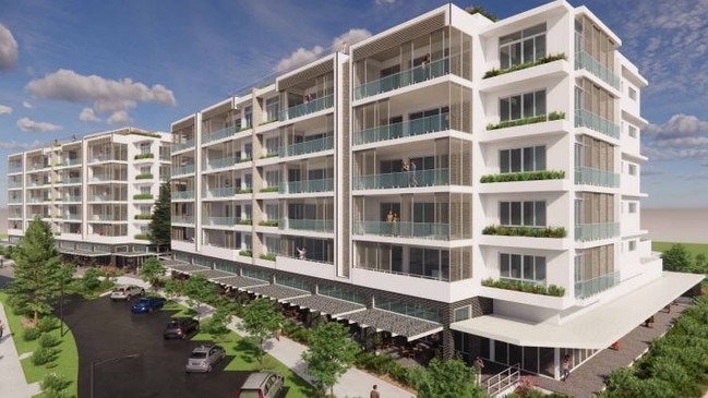 Render of the proposed luxury Marina Village, Pelican Waters.