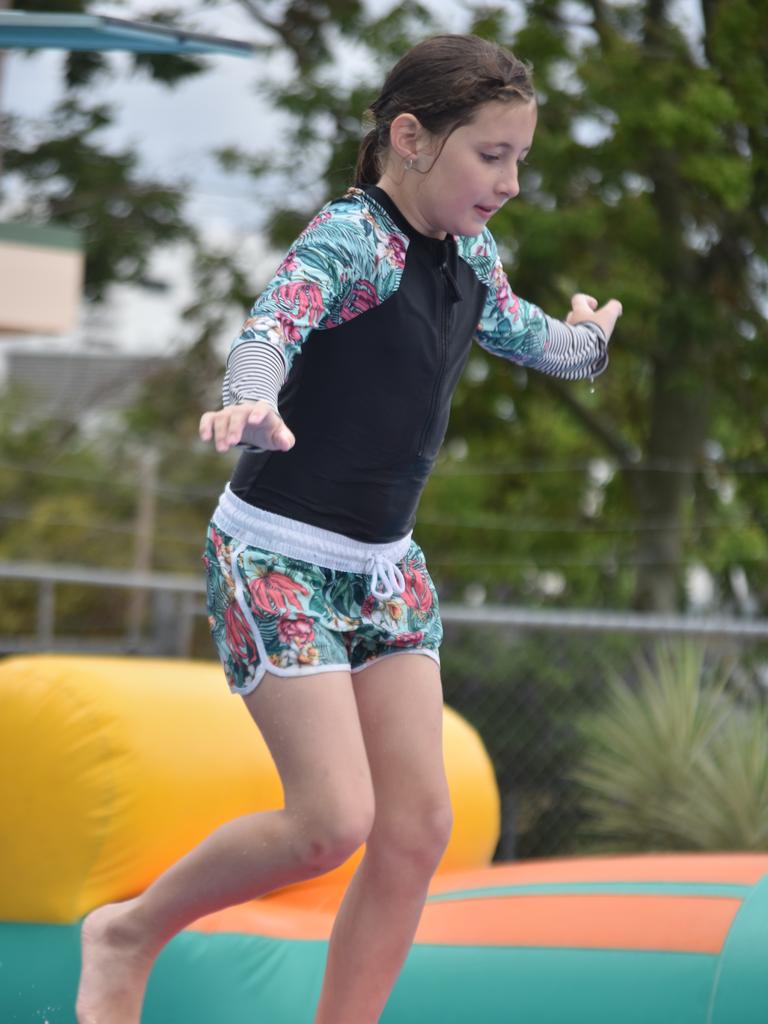 PARTY TIME: There were plenty of splatters and splashes at Dalby's pool party on Saturday.