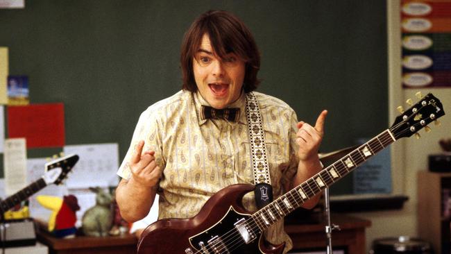 actor Jack Black as Dewey Finn in a scene from 2003 film 'School Of Rock'