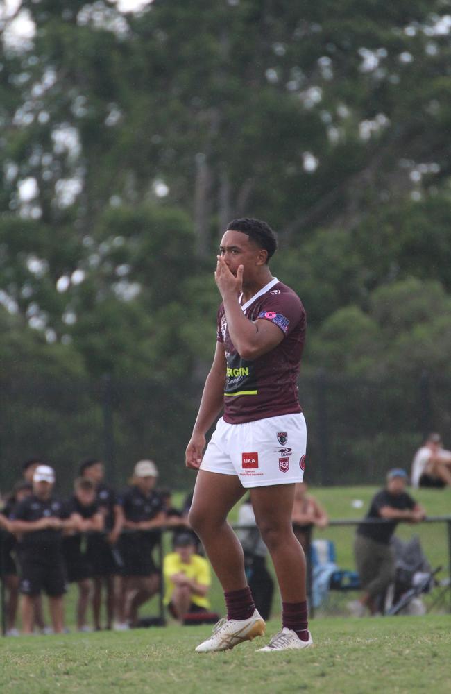 Daniel Rakena. Connell Cup under-17s action between the Souths Logan Magpies and Burleigh Bears. Saturday February 10, 2024.