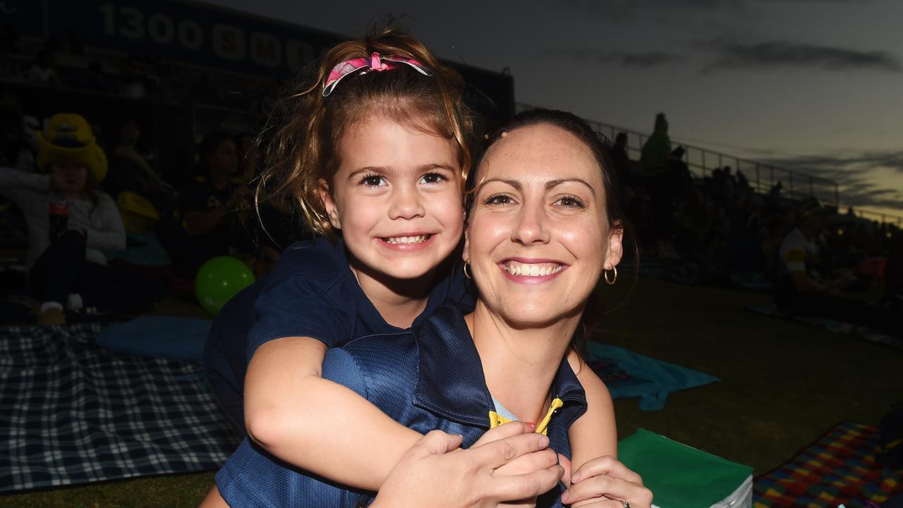 Socials from the North Queensland Cowboys v Parramatta Eels NRL game from 1300 Smiles Stadium. Chantel Redgen and daughter Hayley 4. Picture: Zak Simmonds