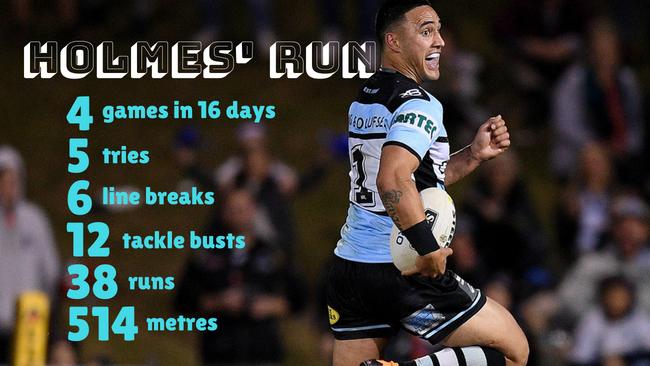 Valentine Holmes is on a serious hot streak.