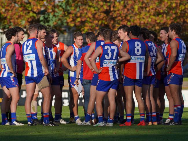 East Point is one game away from the grand final. Picture: Adam Cornell