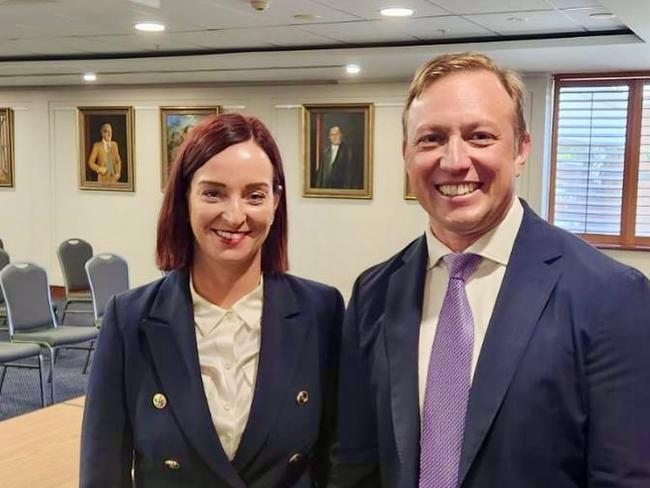 State Member for Keppel Brittany Lauga pictured with Premier Steven Miles Picture Instagram