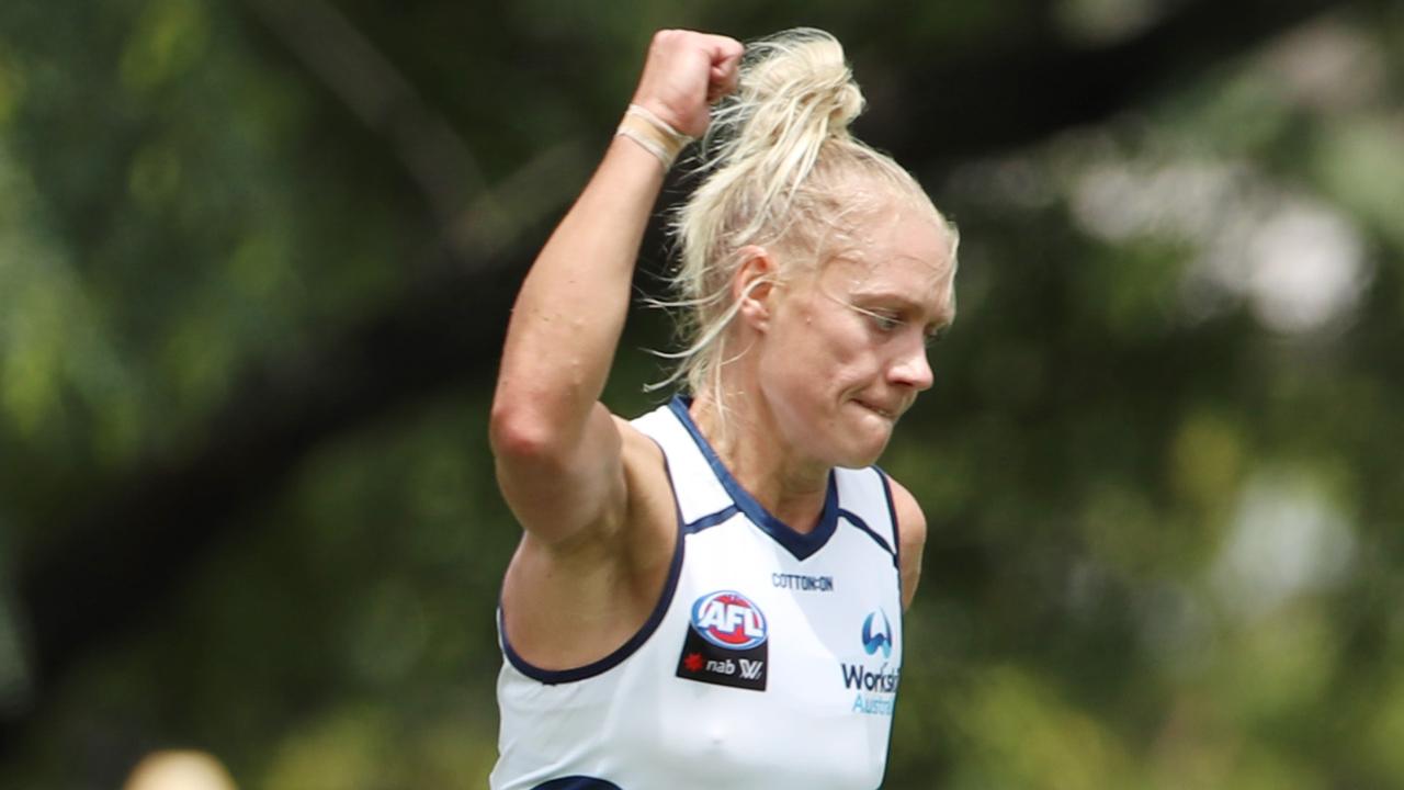 Erin Phillips kicked four goals to inspite Adelaide to victory over the Brisbane Lions. Picture: Glenn Hunt