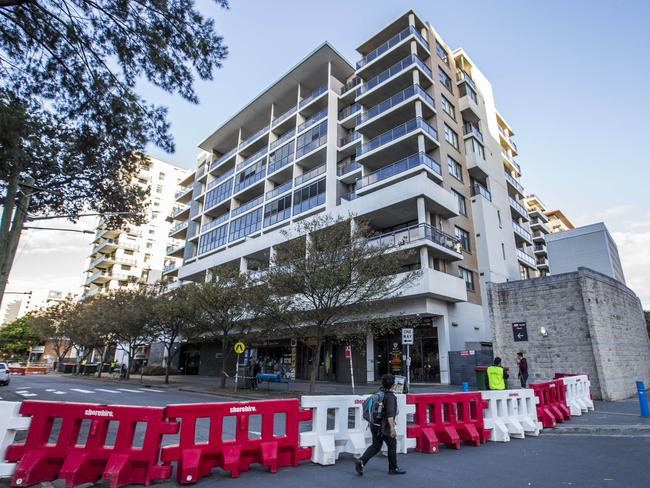 All units in the Mascot Towers unit block were evacuated due to structural damage in June. Picture: Damian Shaw