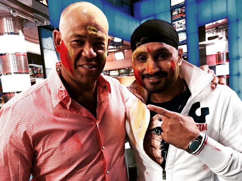 From foes to friends: Andrew Symonds patched things up with Indian great Harbhajan Singh. Picture Instagram