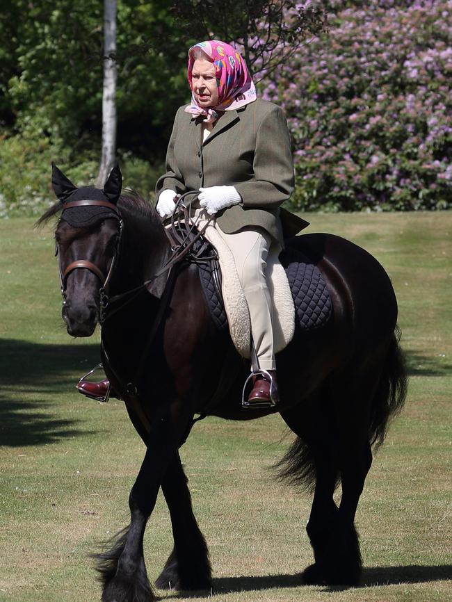 The Queen has been a passionate horse lover and breeder of thoroughbred racehorses throughout her reign. Picture: Getty