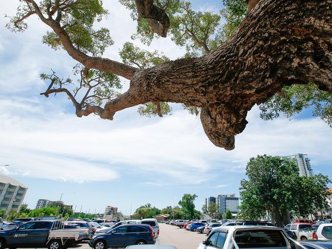 Cavenagh St Car park where the new CDU city campus will be built. the car park was yesterday sold for $14.6 million.Picture GLENN CAMPBELL