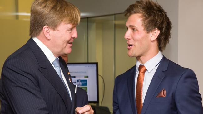 Matt de Boer with King Willem-Alexander of the Netherlands.