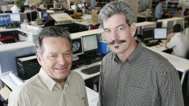 Paul Burns and Peter Devenport at their office at BDA Architecture.