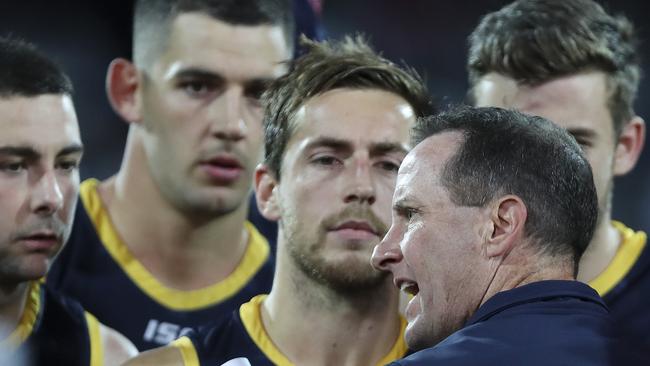 The Crows including senior coach Don Pyke will continue to work with Collective Mind this and next year. Picture: Sarah Reed.