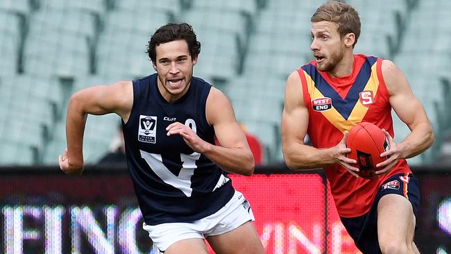 Dan Coghlan representing Victoria in a state game between SANFL and VFL at Adelaide Oval. Picture: Tom Huntley