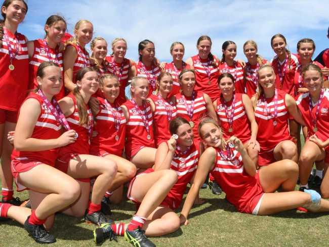 Palm beach Currumbin senior girls toppled Mountain Creek to win the SEQ Invitational grand final. Picture: Tom Threadingham