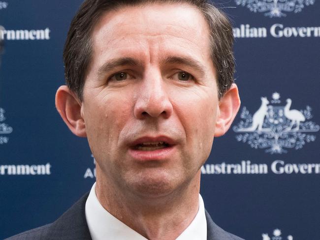 Federal Minister for Trade, Tourism & Investment Simon Birmingham talks to media in Shanghai at the Australian Consulate after an AFL China press call . Photo credit: DFaT/Chris CrerarHigh res filename reference: 5969