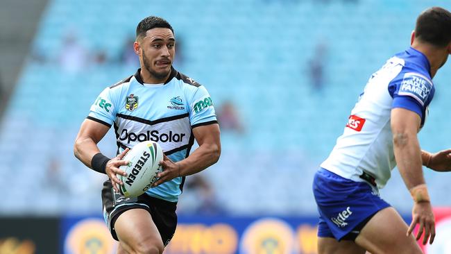 Cronulla's Valentine Holmes beat a stack of top contenders at fullback. Picture: Brett Costello