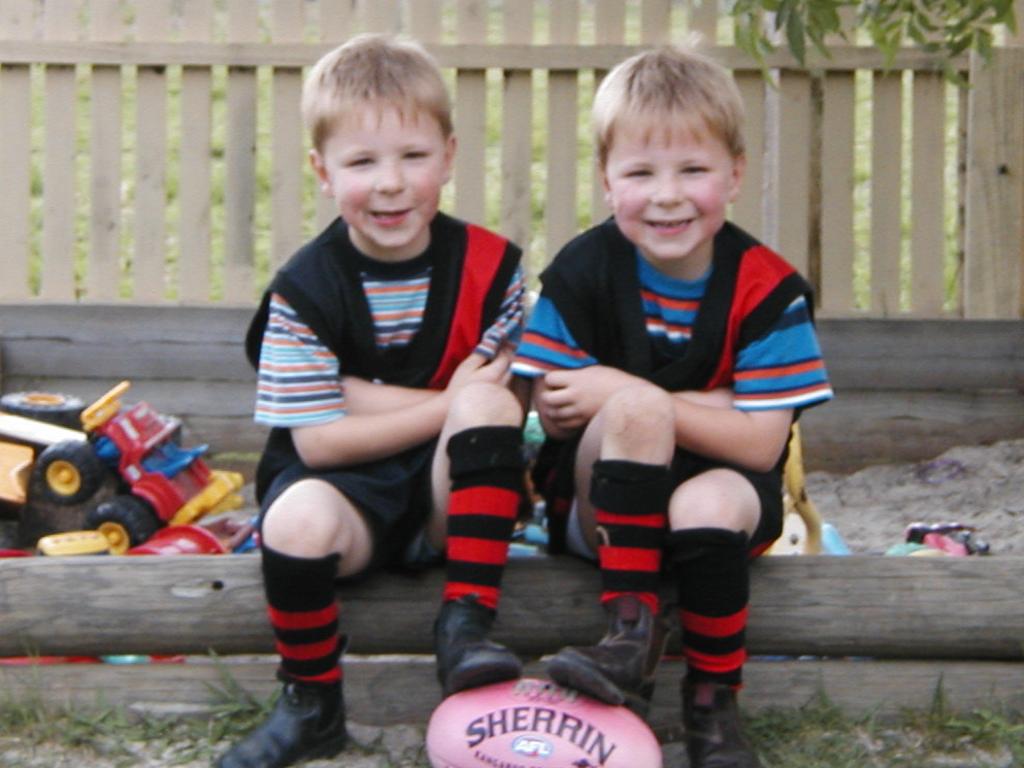 Childhood photos of Ben and Harry McKay.