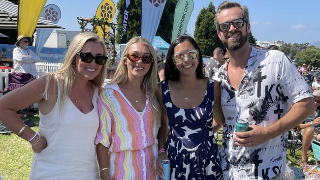 Mornington Peninsula friends Brooke, Shaunee, Alice and Scott at Hello Sunshine Festival at Caribbean Gardens.