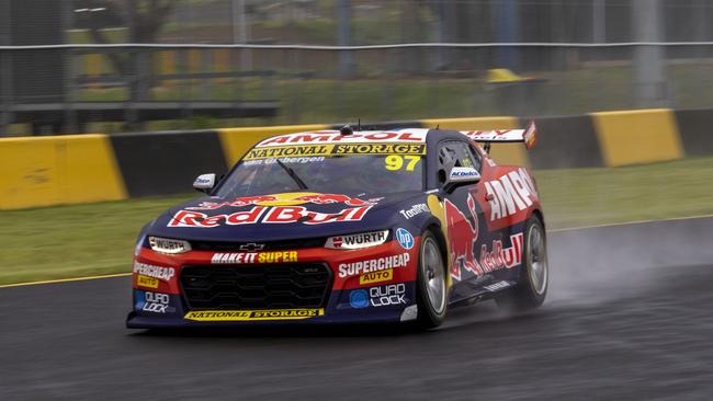 Triple Eight No. 97 Chevrolet Camaro driven by Shane van Gisbergen during the Supercars official test day at Sydney Motor Sport Park. Photo: Mark Horsburgh