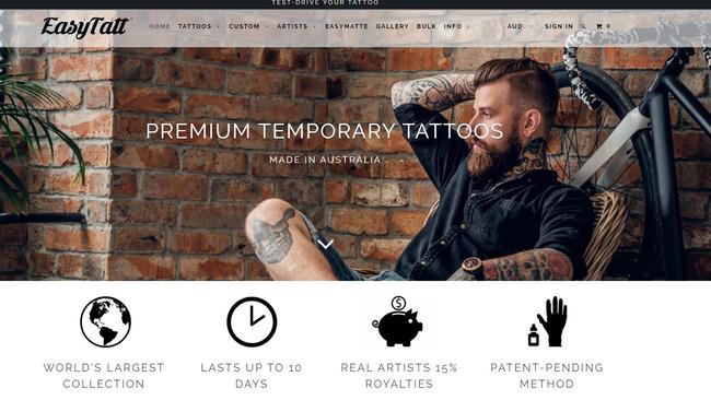 EasyTatt was founded by a 26-year-old Adelaide man, as a way to help people prevent getting tattoos they regret.