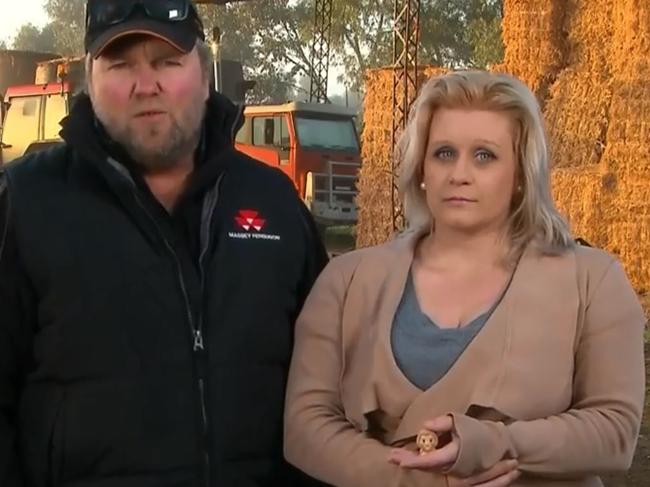 When Melissa and Stephen realised they had a 'one of a kind' Lion King Ooshie they advertised it for sale in exchange for much-needed water. Picture: Today Show