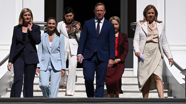 Palaszczuk government Cabinet members at Government House in May after a changing – or reshuffling – of the guard. : Dan Peled / NCA NewsWire