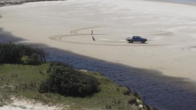 Dunes torn up on Airforce Beach, Evans Head.