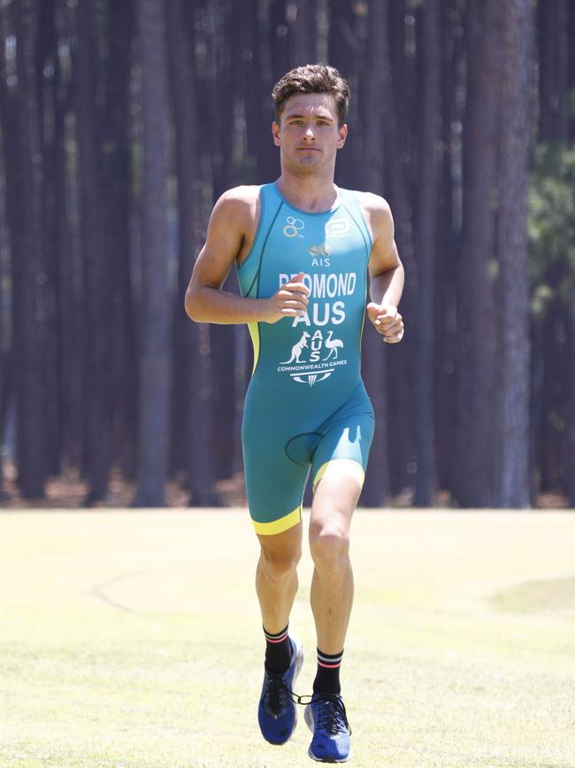 Emerging triathlete Lorcan Redmond trains at Pizzey Park.