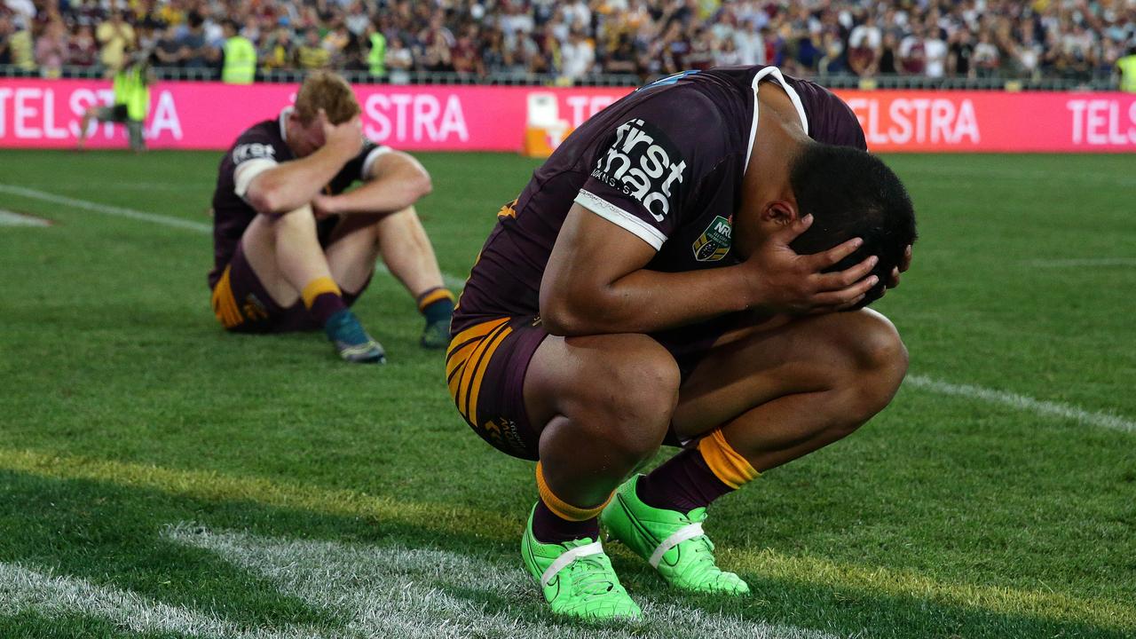 Anthony Milford was outstanding for the Broncos in the 2015 grand final but left gutted by their loss to the Cowboys.