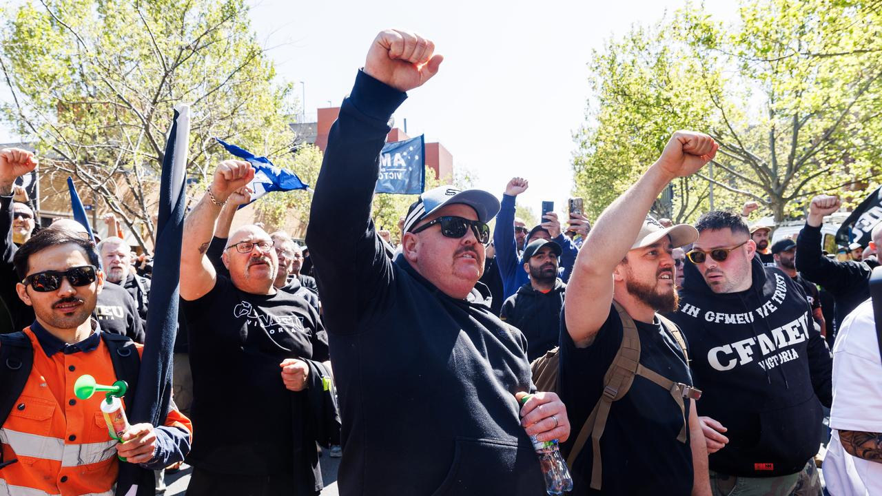 The rally took over the Melbourne CBD. Picture: NewsWire / Aaron Francis