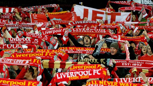 Liverpool fans at the MCG.