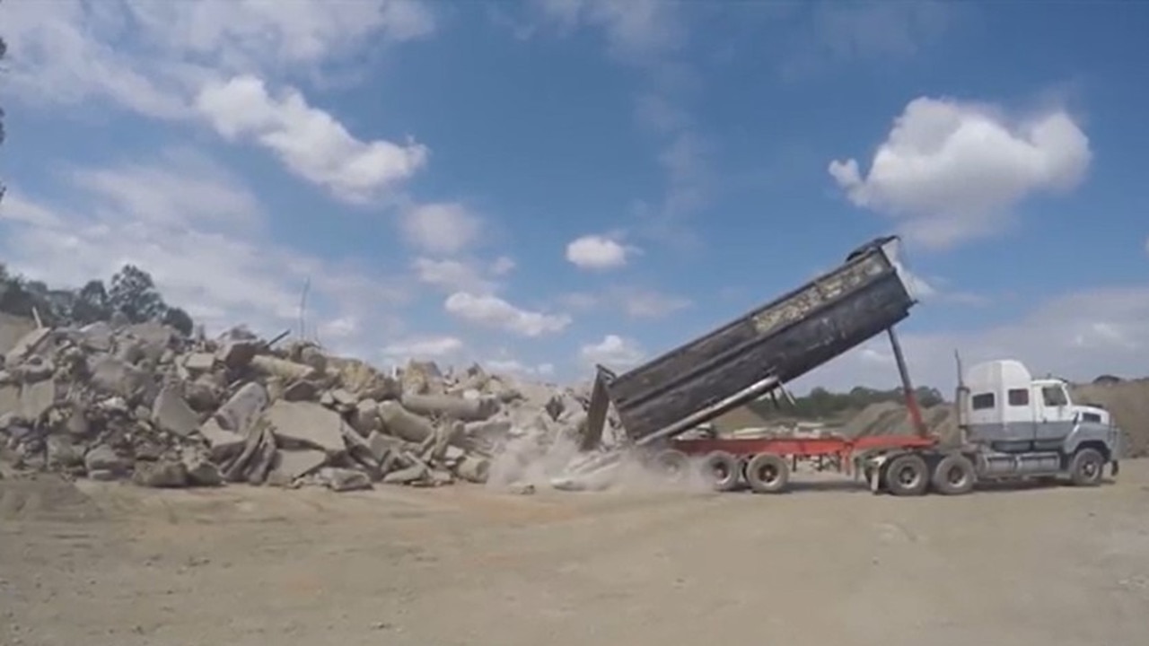 Still of body-worn camera footage obtained by Department of Environment and Science officers in the investigation into Ipswich Earthmoving Equipment.