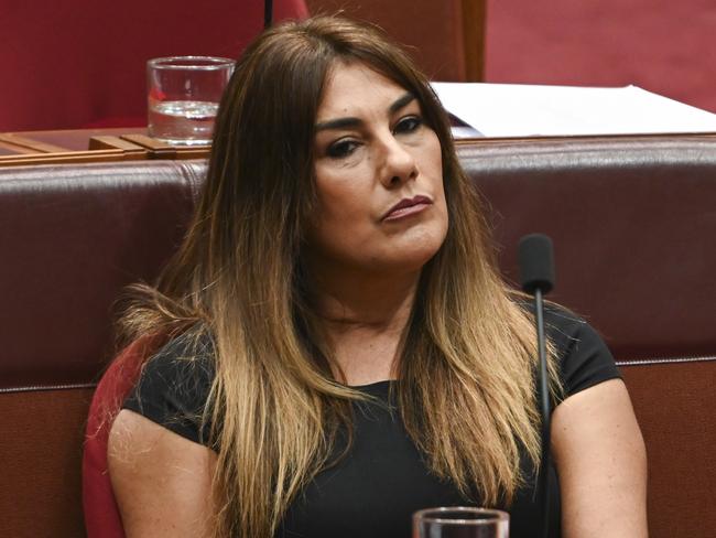 CANBERRA, Australia - NewsWire Photos - September 16, 2024: Senator Lidia Thorpe during Question Time in the Senate at Parliament House in Canberra. Picture: NewsWire / Martin Ollman